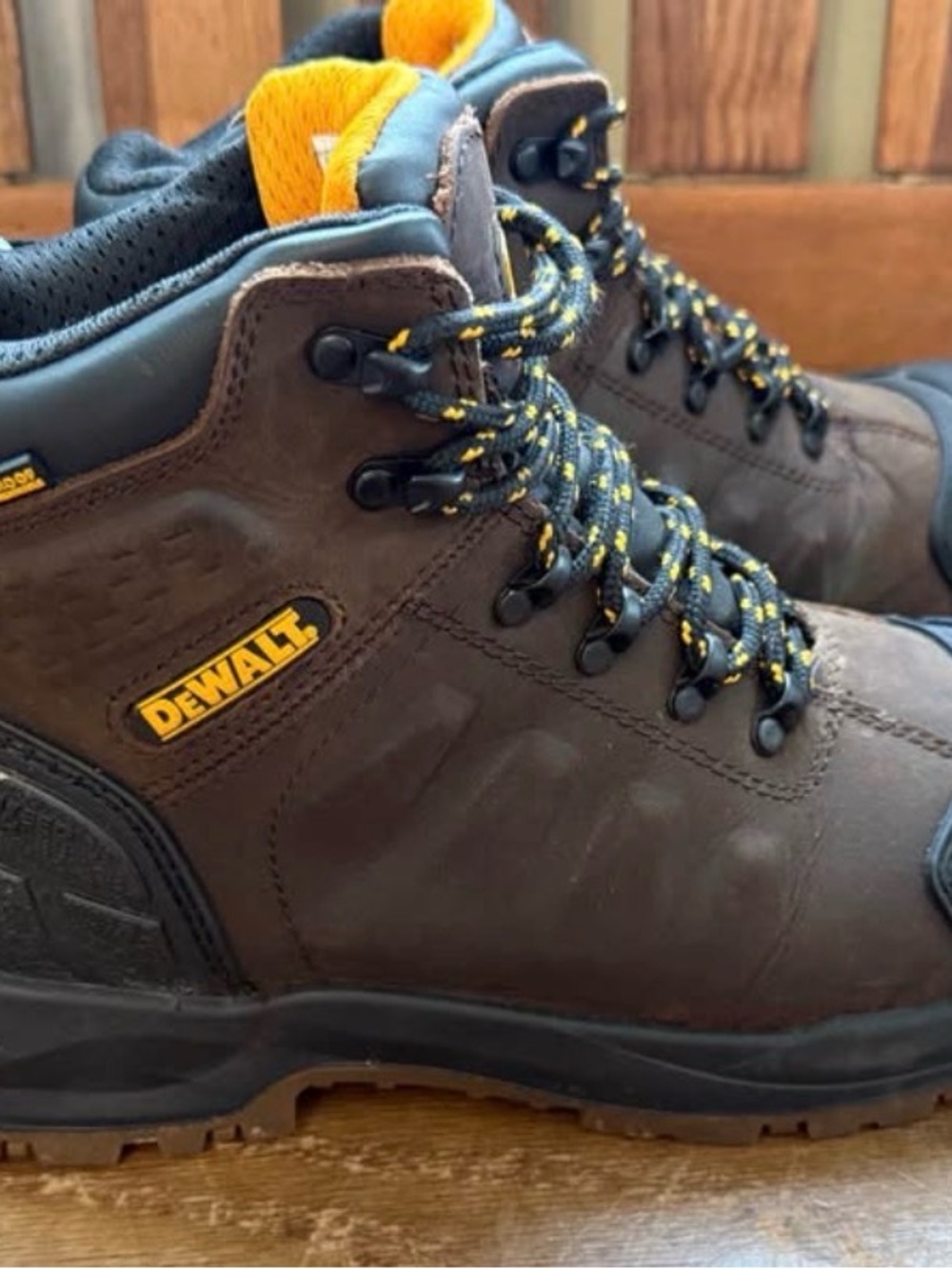 DEWALT Men's Brown Work Boots with Black Accents